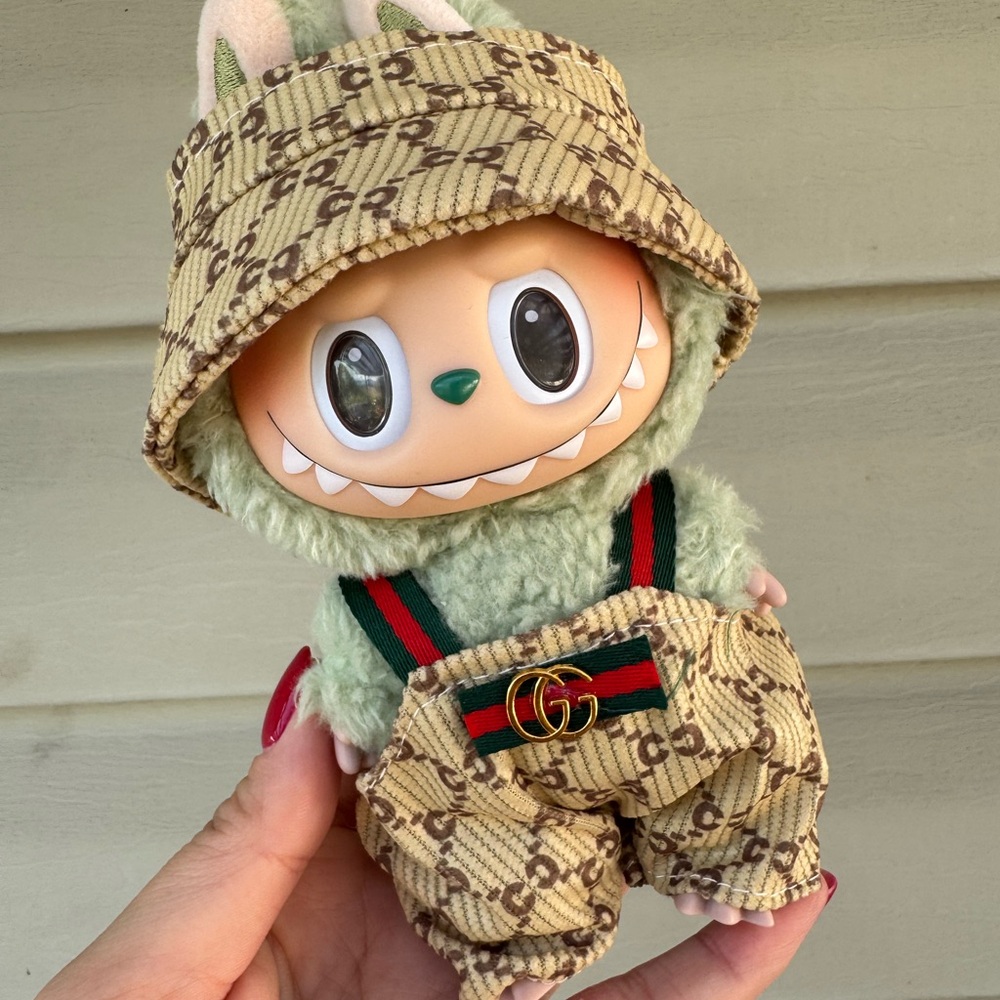 Labubu Overalls and Bucket Hat